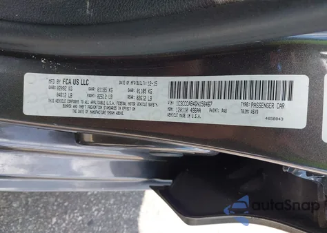 2016 Chrysler 200 Limited from USA, damaged, VIN 1C3CCCAB4GN156467